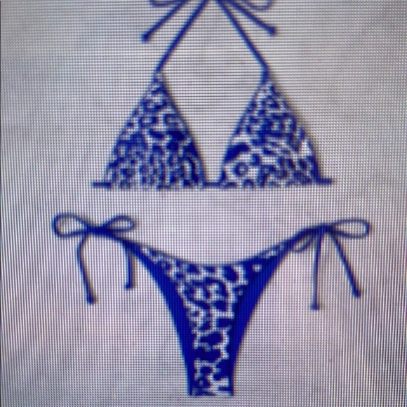 Other - Blue and White Bikini Set